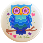 Whimsical Blue Owl