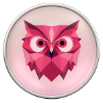 CLEARANCE - Geometric Pink Owl