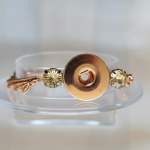 CLEARANCE - Rose Gold Bracelet with Yellow Crystals