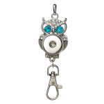 Owl Snap ID Badge Clip Blue Eyes