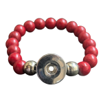 Red Howlite Stone Beaded Bracelet