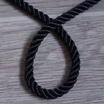 Black Twisted Cord Necklace