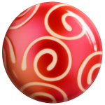 Red Swirl Ornament Snap