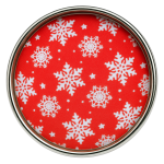 Red Snowflake Glass Snap