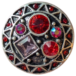 Red Jewel Medallion Snap