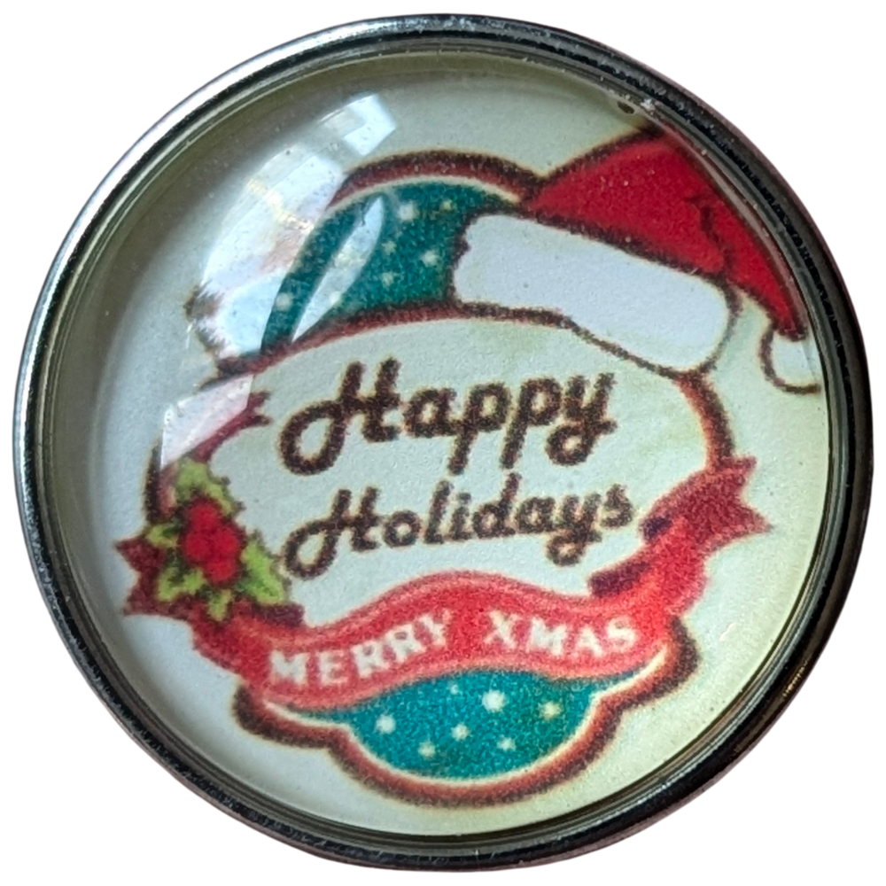 NF6071 Happy Holidays Glass Snap - Image 1