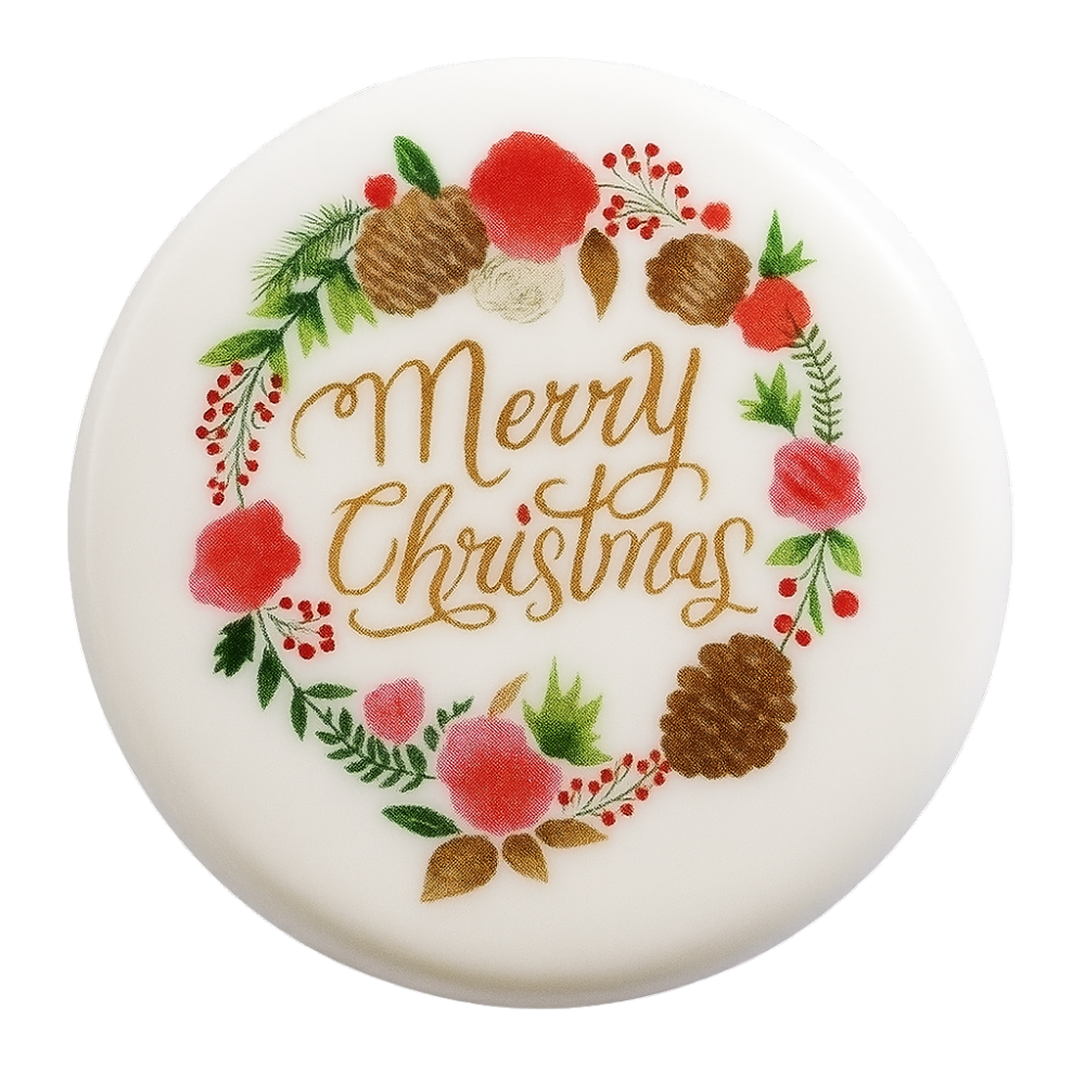 NF6072 Floral Merry Christmas Snap - Image 1