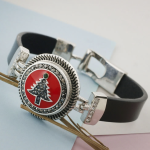 Christmas Tree with Red Enamel Background - Image 2