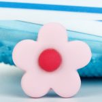 Pink Flower Snap Charm