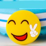 Smiley Peace Sign Snap Charm