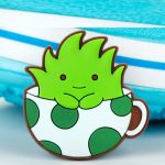 Cactus in a Teacup Snap Charm