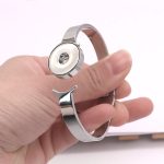 Silver Snap Bracelet with Cutout Detail - Image 3
