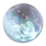 Abalone Blue Iridescent Snap Charm