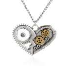 Steampunk Gear Heart Necklace