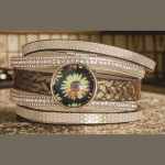 Braided Leather & Metallic Multi-Strand Snap Bracelet - Image 2