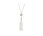 White Tassel Snap Necklace