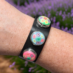 Triple Snap Black Leather Bracelet - Image 2