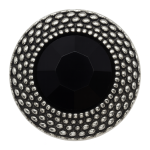 CLEARANCE - Black Faceted Dot-Frame Snap